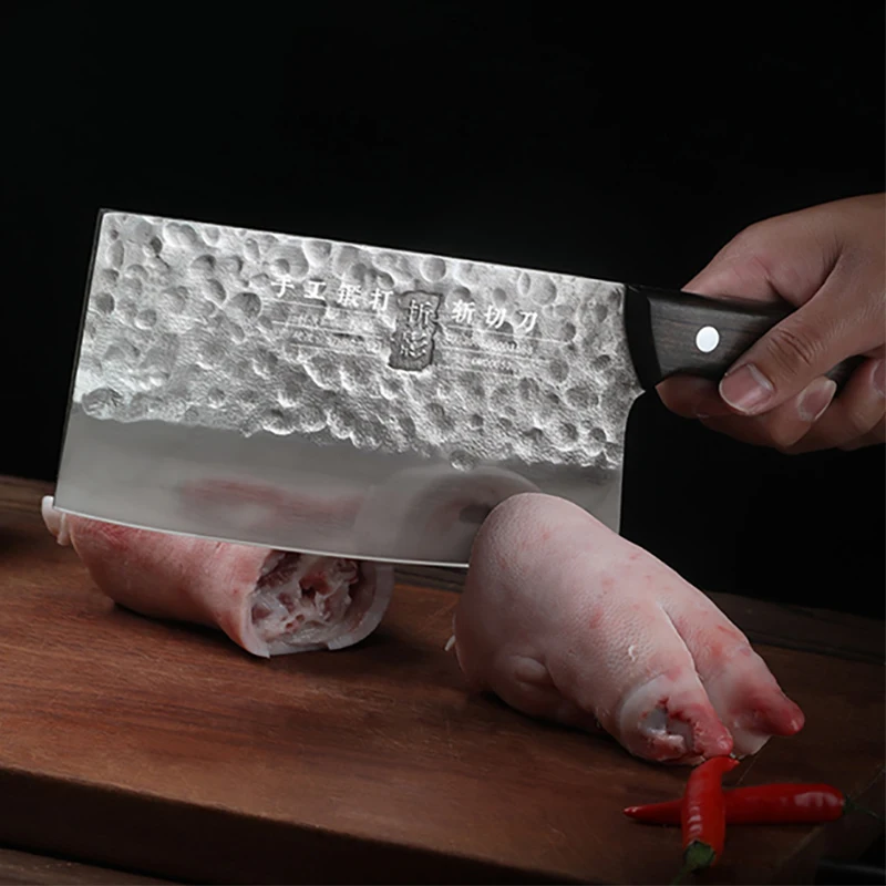 Coltello Da Taglio Da 8 Pollici Affilato Ascia Machete Mannaia Da Macellaio Forgiato A Mano Longquan Coltelli Da Cucina Cutter Big Bone Pollame Tools