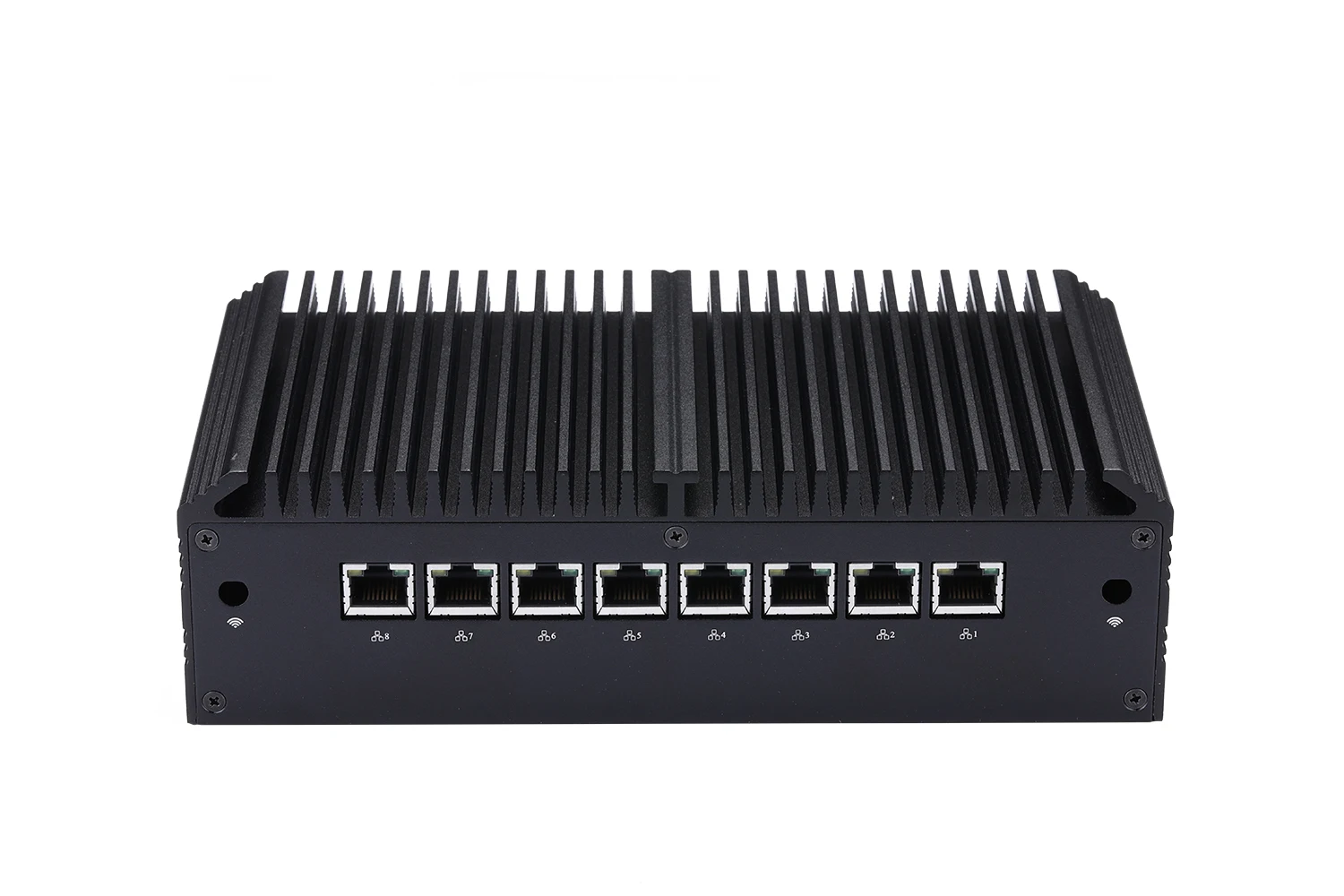 Free Shipping Qotom x86 Mini Computer Router with 8 Gigabit Lan, Core I3 I5 I7 Gateway Home Router,Q300GE Fanless