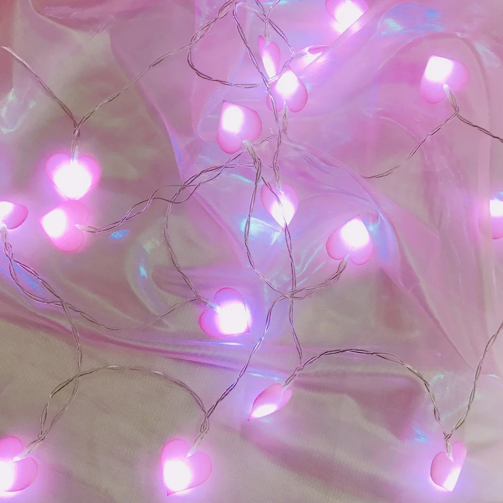 

Heart String Lights 20 LED LEDs Wedding Decoration Lighting Powered ( Not Included ) Heart Shaped Fairy Lights for Indoor