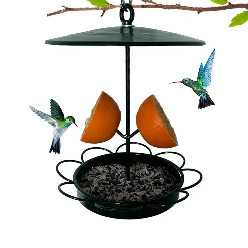 

Metal Bird Feeder Wild Birdfeeder With Hook Garden Yard Backyard Bird Feeding Tray Rain Proof Gift For Bird Lovers