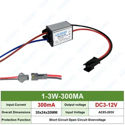 Enhanced Waterproof LED Power Supply - Flicker - Free, Isolated Terminal Head, 3W to 36W Options - Water Proof (1 - 3W 300MA)