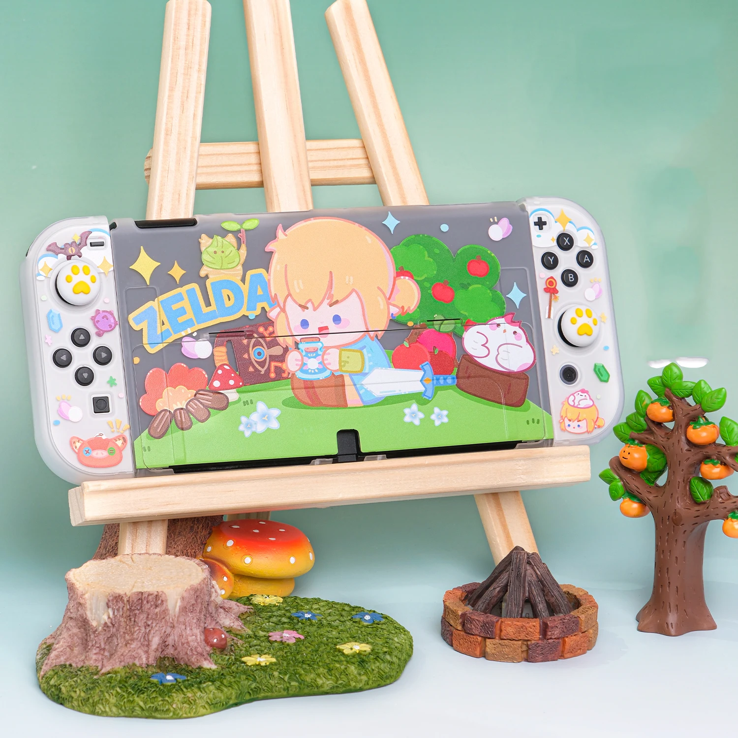 Funda Case Nintendo Switch Oled Dockable Zelda Kawaii Animemeprotective Shell Cover Per Oled Joycon Controller Case Ns Switch