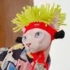Funny Pet Hat Sphynx Devon Rex Cat Dog Headwear Punk Reggae Rock Style Cosplay Costume Decoration Accessory 4