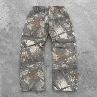 Y2K Retro SweatPants Camouflage Pattern Print Streetwear Men harajuku Street Hip Hop Unisex Oversized Casual Camo Baggy Trousers 2
