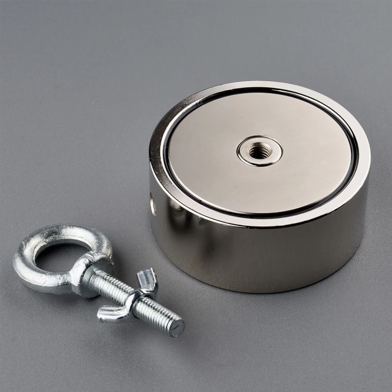 Super Strong Double Sided 600KG 2 Neodymium Permanent Magnet Search Jumbo Power Magnetic Salvage Magnets Fishing
