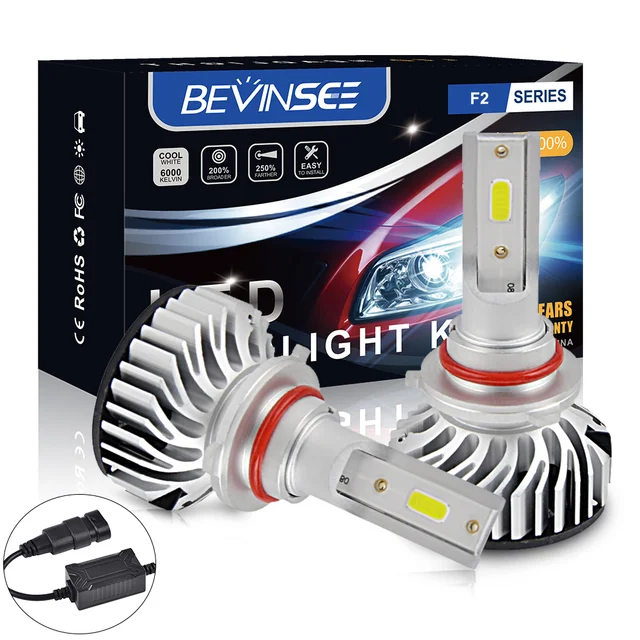 HB3 9005 LED Headlights Bulbs - 6000K White Daytime Running Lights DRL