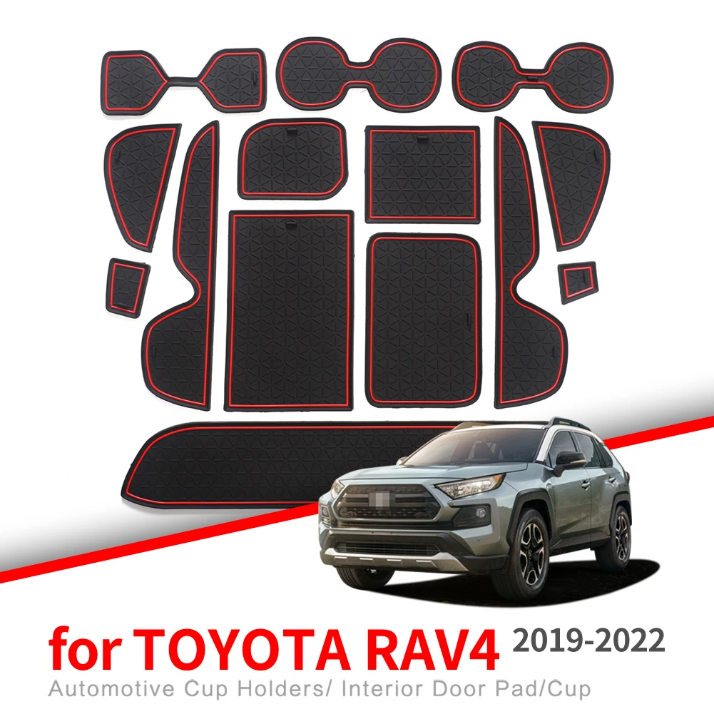 AntiSlip Cup Mat for Toyota RAV4 2019 2022 XA50 RAV 4 50 Gate Slot