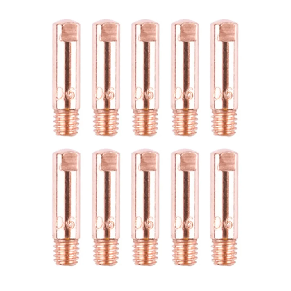 

10pcs MB15 15AK Contact Tip Welding Nozzle M6 Welding Torch Power Nozzle 0.6mm 0.8mm 0.9mm 1.0mm 1.2mm MIG Welding Tips Kit Use