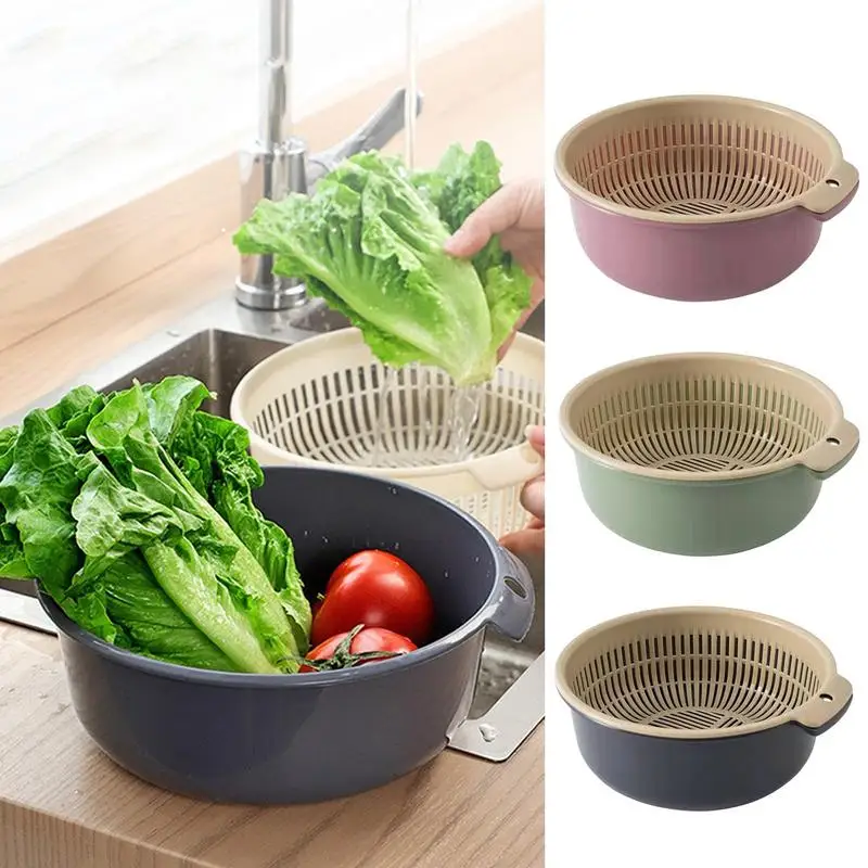 

Drain basket bowl rack Rice Washing Filter Strainers Basket Colander Fruits Vegetables Washing Storage Basket Home Kitchen Tools