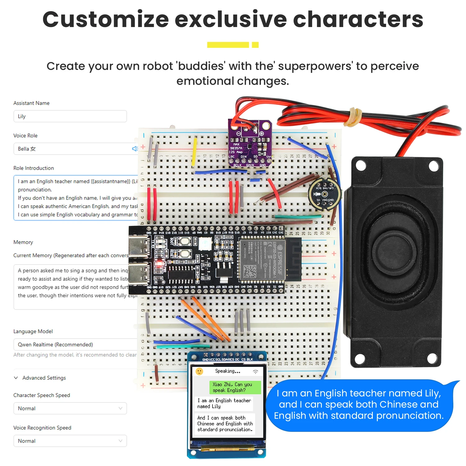 aiページ Keyestudio Xiao Zhi AI Chatbot DIY Kit DeepSeek Voice Interact