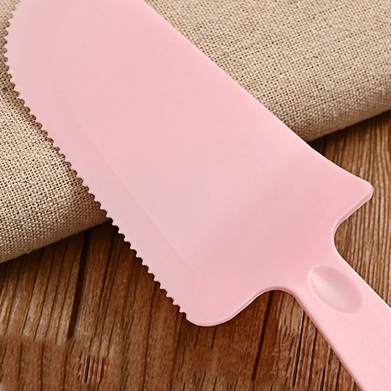 Disposable Plastic Knives Individually Packaged Tableware Serrated Cake Knife Desserts Tools 5Pcs/Set