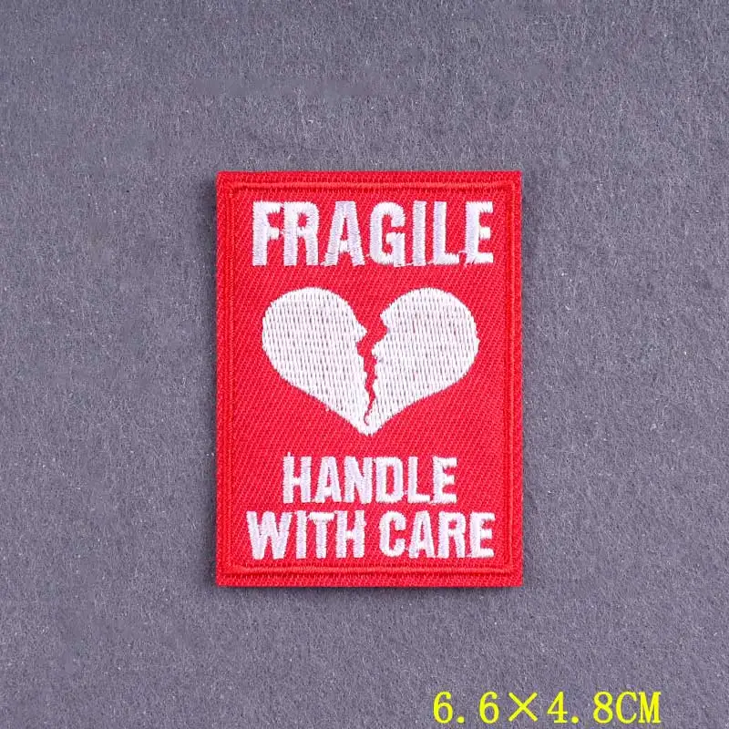Description Picture 3 of itemEmbroidery Patch Warning signs Patches For Clothing DIY Nuclear Stripes Iron On Patches On Clothes STALKER Badges On Backpack