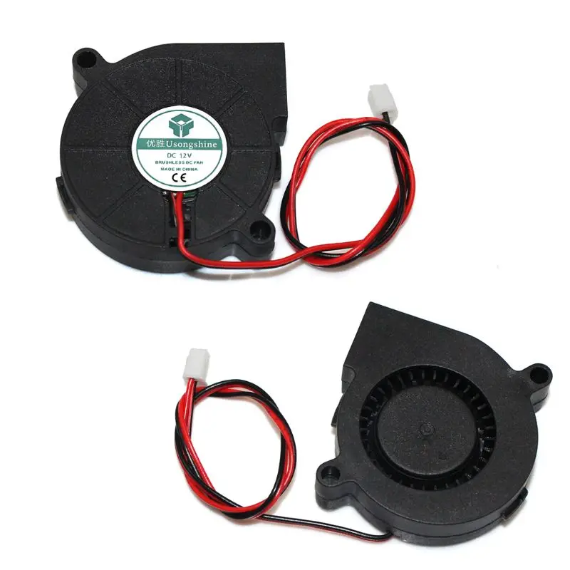 50mm*15mm Blower Fan 5V 12V 24V 5015 Oil Bearing for DC Brushless Cooling Turbo Fan 2 Pin 15cm Cable for 3D Printer Ac