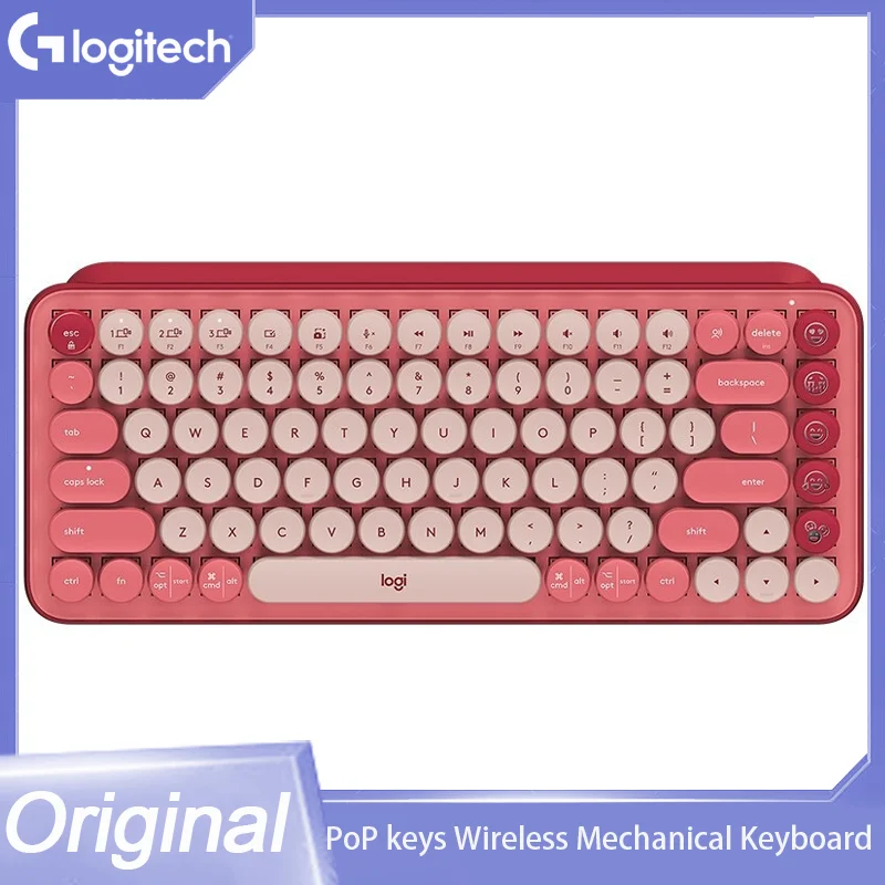 Originale Logitech Pop Keys Tastiera Meccanica Wireless Logi Pop Mouse Set Pink Logi Bluetooth 87 Tasti Tastiera Mouse Office Set