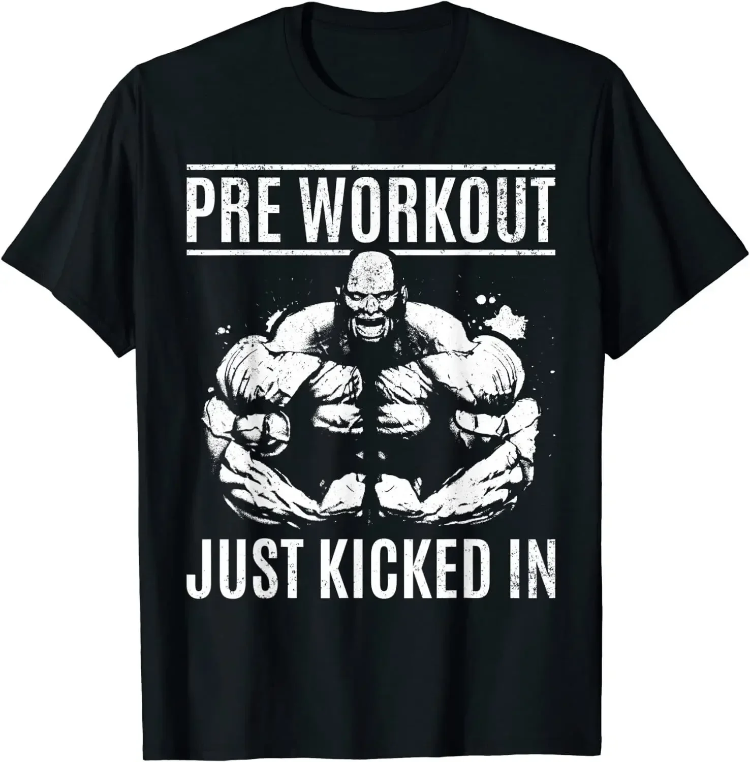 Mens Bodybuilding Pre Workout Ha Appena Calciato T-Shirt In Cotone Girocollo Da Uomo Casual Manica Corta T-Shirt Top Dropshipping