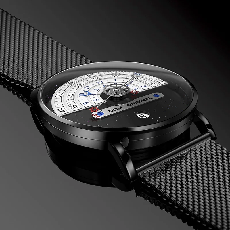 DOM men's watch, Japanese movement waterproof watch, men's creative personalized watch fashion