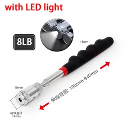 Compact Telescopic Magnetic Pickup Tool (Black with ligh 8LB)