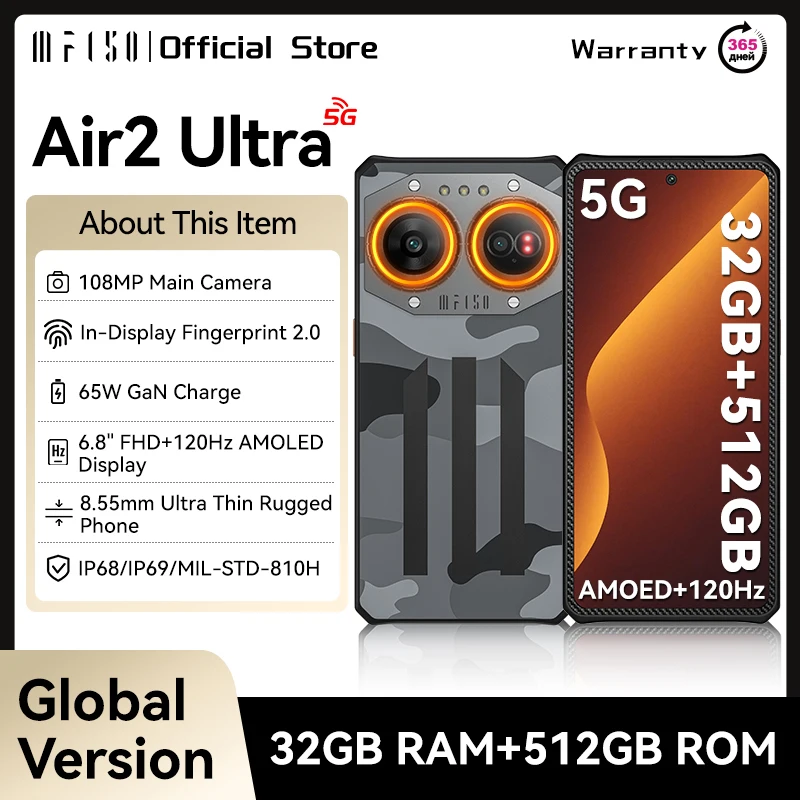 IIIF150 Air2 Ultra Rugged Smartphone 5G Android Mobile Phohe