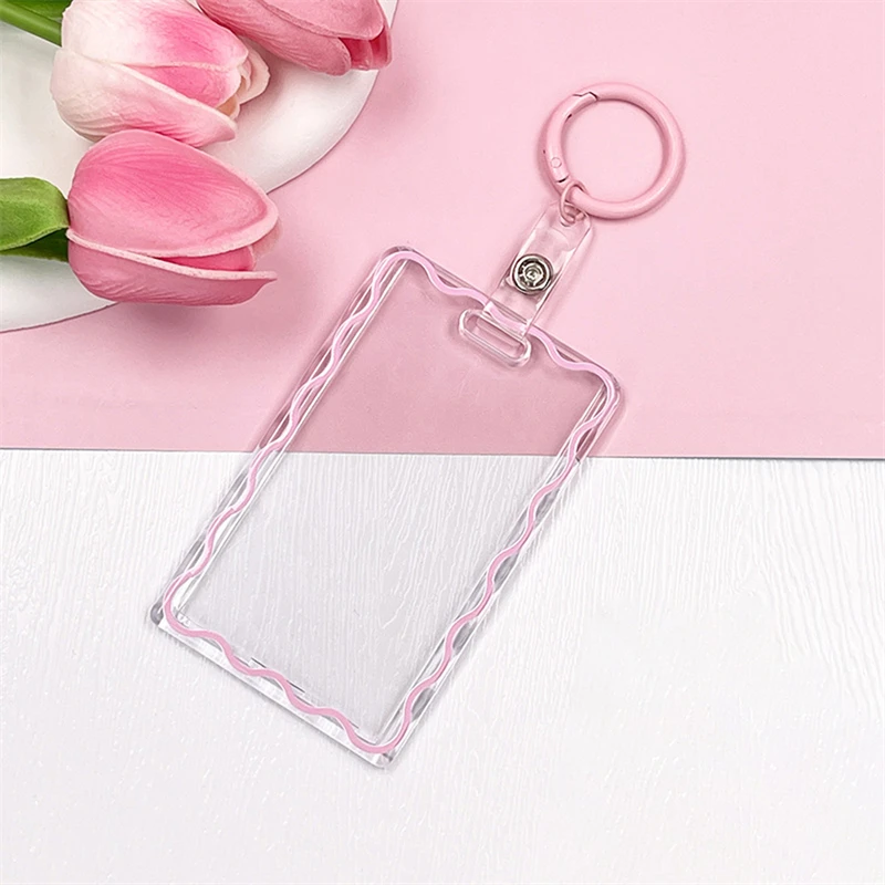 Slide Cover Transparent Acrylic Picture Frame Id Card Holder Hard Plastic Business Work Card Case Protector Cover card holder card protector