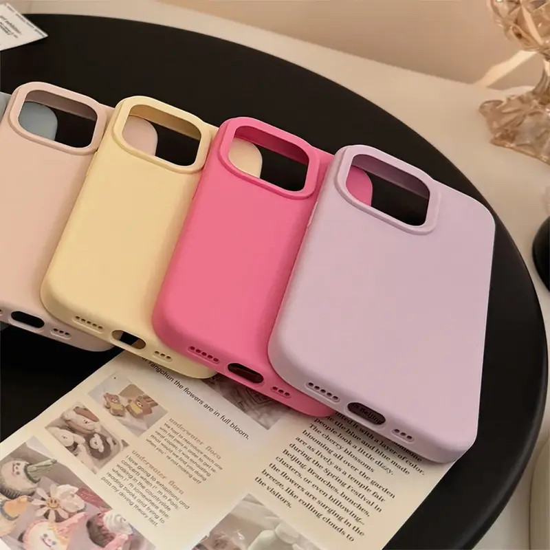 Dopamine-Inspired Silicone Solid Color Simple Fashion Phone Case for iPhone 17 Pro 16 Plus 16 Pro Max 15 14 13 12 11 Back Cover - Image 4