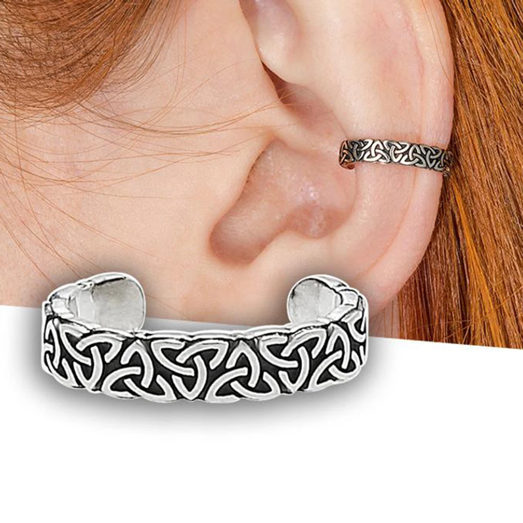 Celtic Earrings In 14K Gold And Sterling Silver Tagged "Silver Celtic