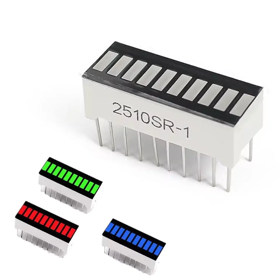 5/10PCS LED Display Bargraph Light 10 Segments Red Blue Yellow Green Single Color Battery Level Bar Graph for Arduino,DIY image 1