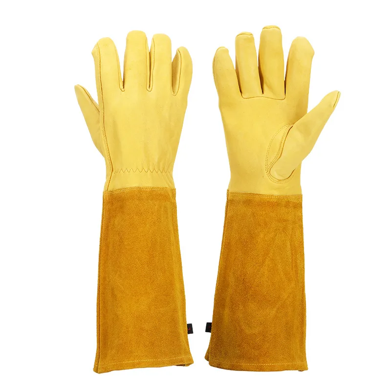 

Forearm Protective Gloves Ladies Men Thick Leather Long Style Men and Women Clothing Accessories Gloves Mittens