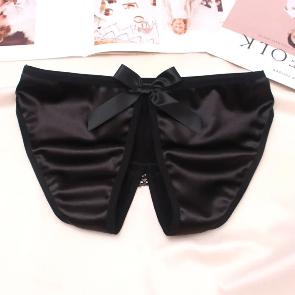 Women's Crotchless Thongs Knickers Breathable Panties Lingerie Underwear Low Rise Female Briefs, women lingerie
