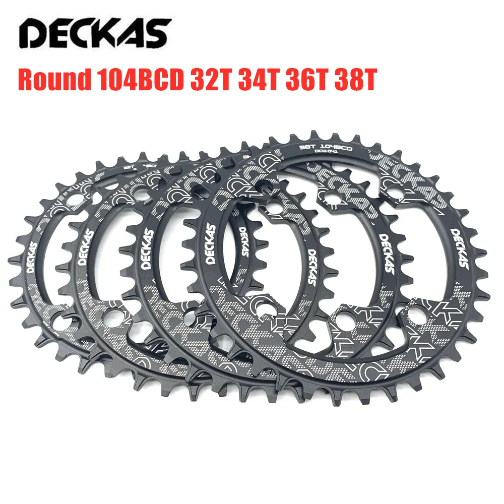 DECKAS 104BCD Bicycle Narrow Wide Chainring 32/34/36/38T MTB Mountain Bike BCD104 Crankset Tooth Plate Parts For M615 M785 M820 For bike chainring,bike crankset,bicycle parts