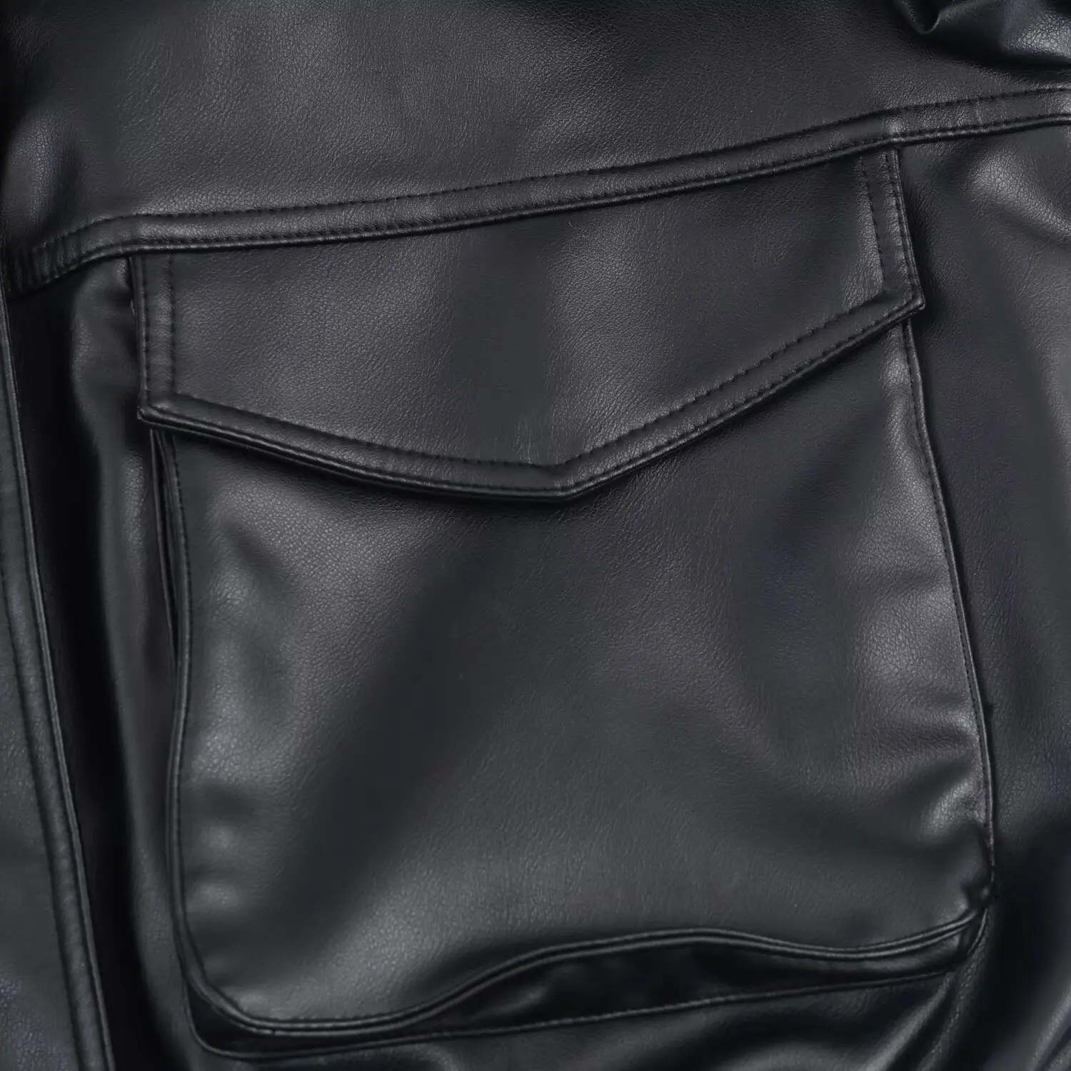 Women's Autumn Winter Removable Faux Fur Collar Leather Jacket Female With Large Pockets Zipper Style Casual Jacket Streetwear