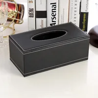 Nordic style Luxury Leather Tissue Box Living Room Coffee Table Napkin Holder Creative Home Car Dining Room Commercial Paper Box 1