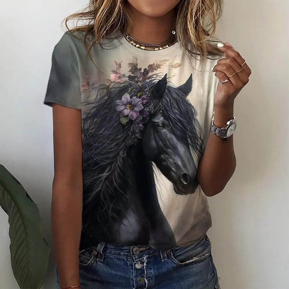 Summer Horse T-shirt Image 2