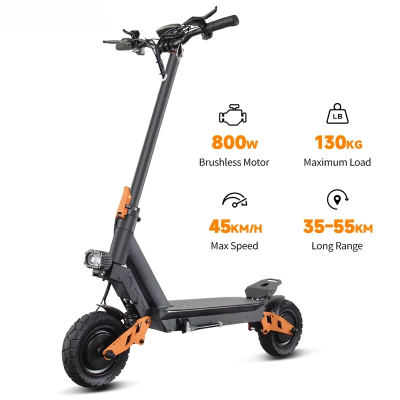 popular high-power 800W electric scooter-45 km/h speed,aluminum alloy body,LED display, two-wheel city e-scooter for adults
