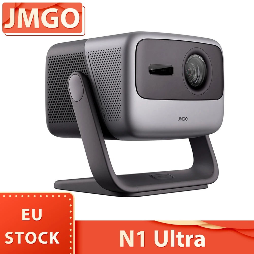 Jmgo N1 Proiettore Laser Triplo Ultra 4K, Gimbal Freestyle A 360 °, 2200 Lumen Cvia, Hdr 10, 10W * 2 Altoparlanti Dynaudio, Lettore Domestico