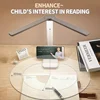 Foldable LED Desk Lamp USB Rechargeable Reading Lights 3 Levels Dimmable Touch Eye Protection For Bedroom Bedside Study Lighting 2