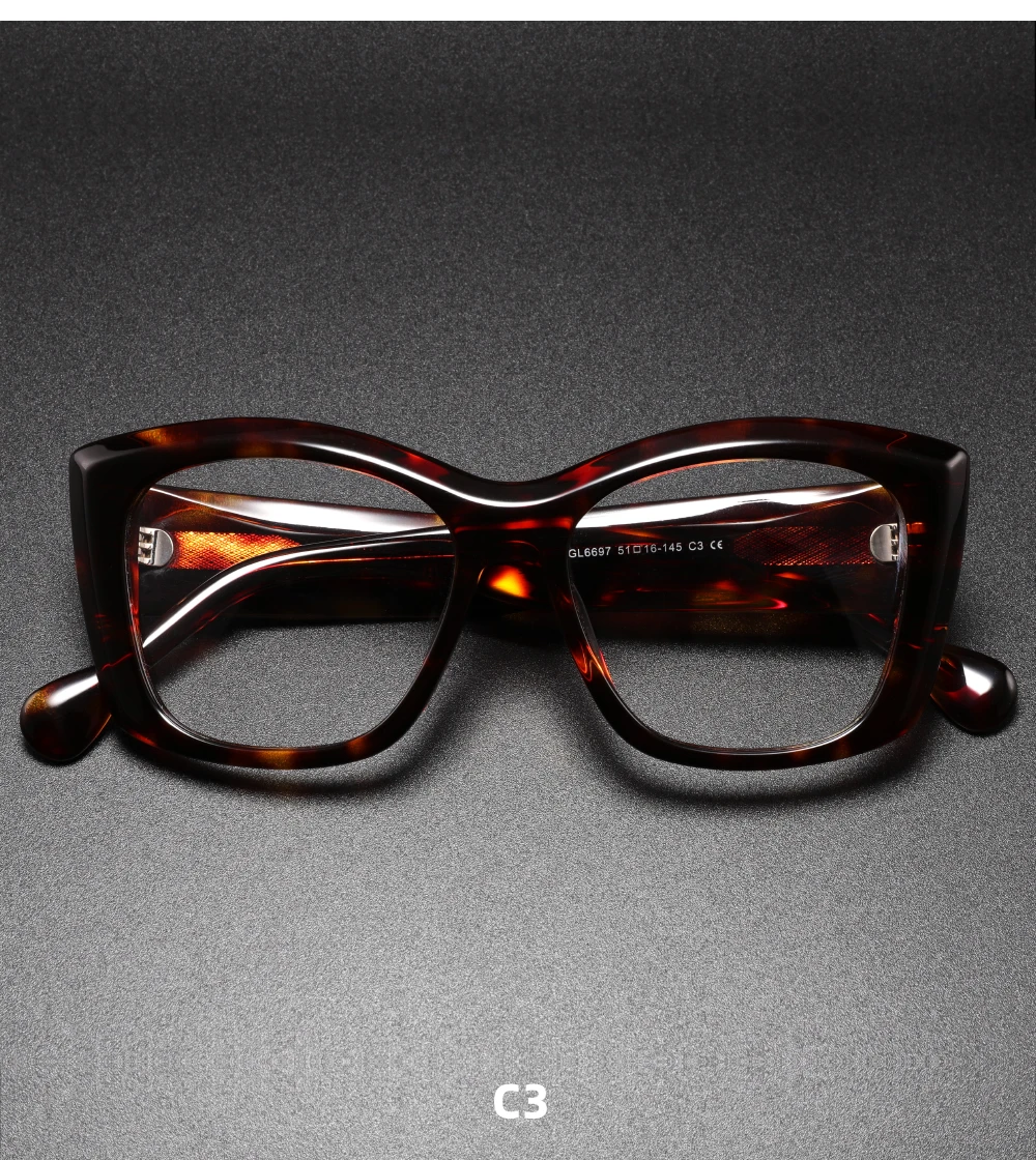 Große quadratische Acetat-Brille für Männer, Markendesign-Brillengestell, luxuriös, individuell anpassbar, Myopie, Presbyopie, verschreibungspflichtige optische Brillen – Detail 12