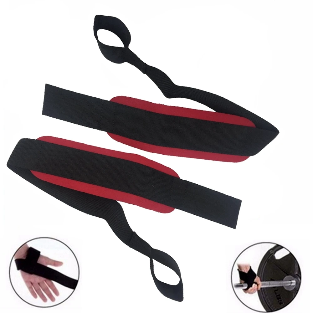 Weightlifting Gloves Weight Lifting Wrist Straps 2pcs Gym Belt Bodybuilding For Women Men Fitness Barbells
