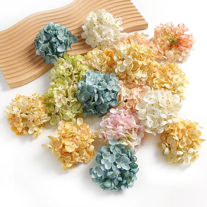 2 Stück künstliche Hortensien, 10 cm, künstliche Blumen für Heimdekoration, Hochzeit, Hochzeit, Dekoration, Zubehör, DIY-Kranz-Zubehör – Detail 9