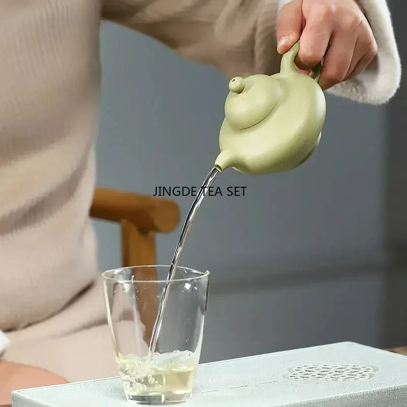 180ml Yixing purple clay teapot original ore green clay handmade beauty tea infusion pot collectible gift