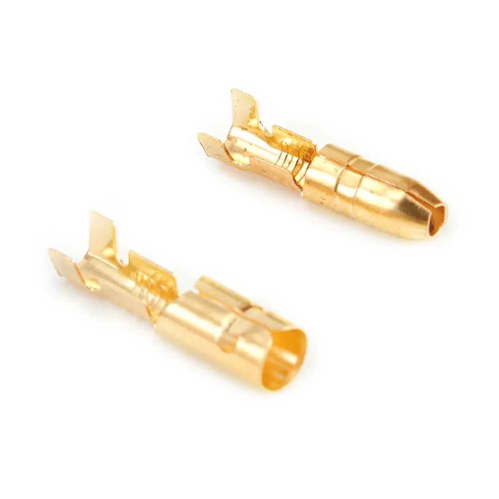 200x Connector 3.9mm Male & 4.0mm Female 50 Set Terminal Transparent Uninsulated W/ Sleeve Connectors Crimp Kit