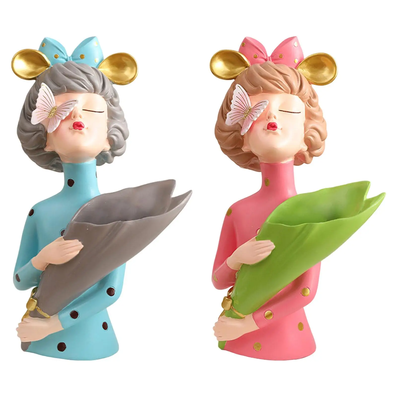 

Girl Statue Decor Placement Figurine Decorative Modern Girl Sculpture for Desktop Porch Bedroom Home Woman Birthday Gift