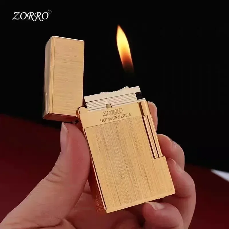 ZORRO 612 Side Wheel Sound Kerosene Lighter Creative Retro Color Shell Windproof Metal Lighter Men's Gift Cigarette Accessories 5