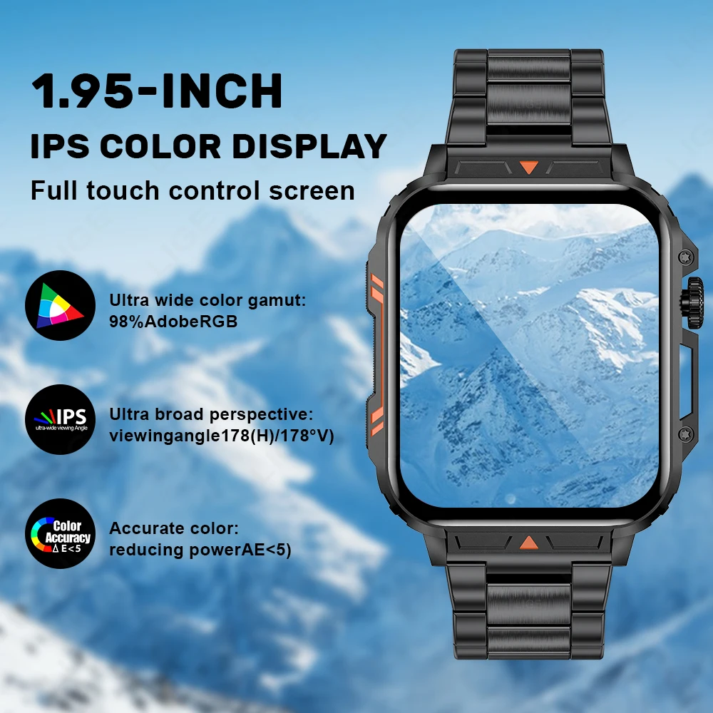 New Smartwatch 1.95" Screen Health Monitoring Watches IP68 Waterproof Sport Fitness Smart Watch For Men Women reloj inteligente