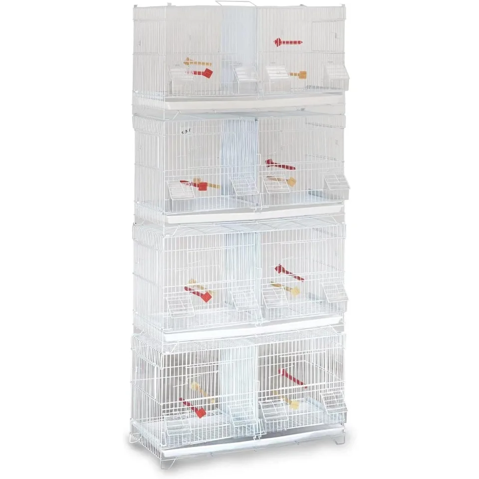Set of 4 Stackable Bird Cages for Breeding
