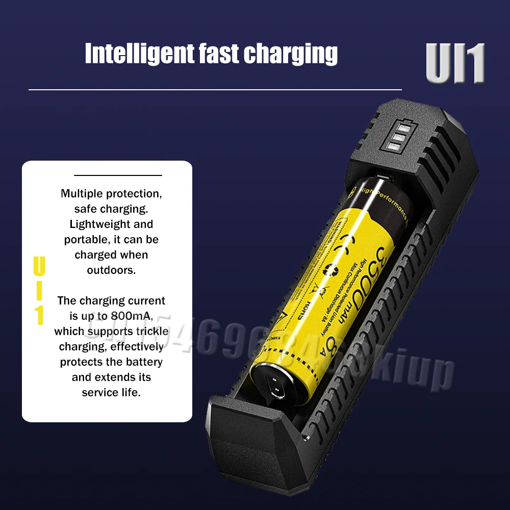 Chargeur Nitecore Ui1 pour batteries Li-ion, IMR, 21700, 20700, 18650,  16340, 14500