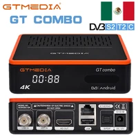 Спутниковый ресивер Gtmedia Gtcombo 4K Ultra Hd Dvb S2 S2X T2 Кабель ТВ-тюнер H.265 5g Wi-Fi Декодер карт Ac Коробка Gtshare Gtplayer, На складе в Мексике
