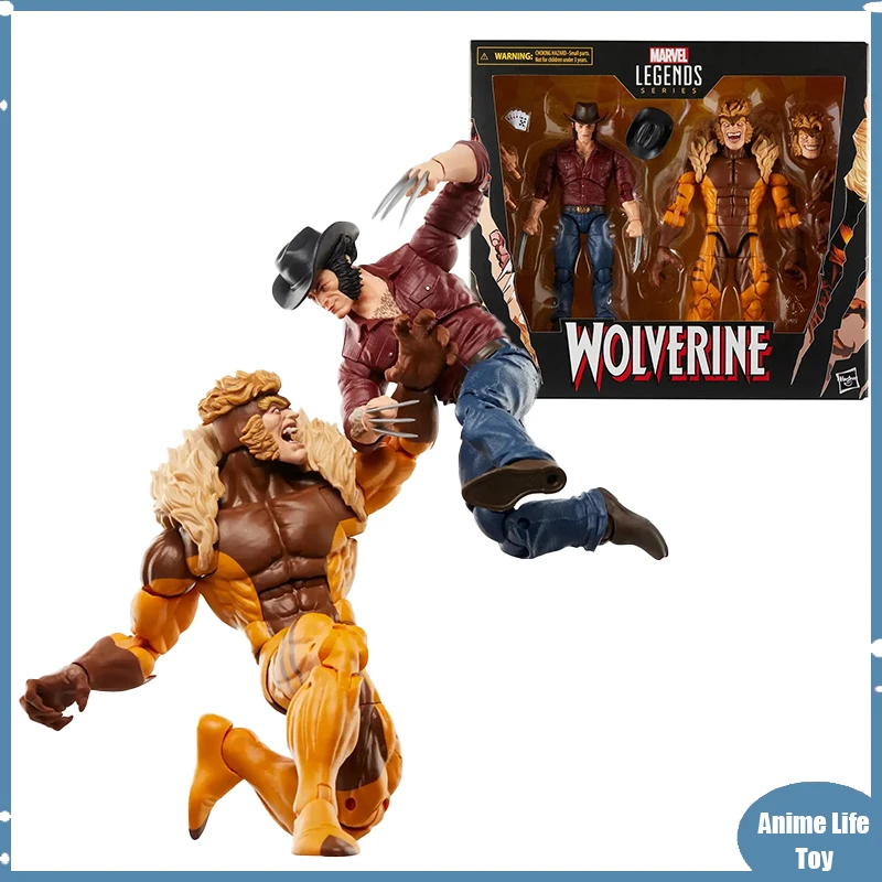 

Hasbro Marvel Legends Series Wolverine 50th Anniversary Marvel's Logan vs Sabretooth Collectible 6-Inch Action Figure Toy Gifts