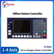 

1-4 Axis Stepper Servo Motor Offline Motion Controller Programmable G Code MPG TC55H CNC Lathe Controller for Milling Machine