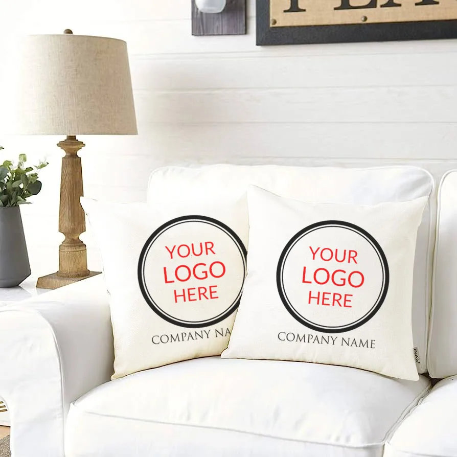 Custom Logo and Photo Printed Pillows - Personalized Unique Corporate and Family Car Logo Pillows 1 S96b43cd6deb24d40a7e97a6a2fa06e046