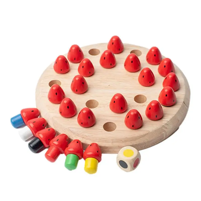 

Memory Matchstick Chess Game Three Piece Chess Double-sided Wooden Brain Teasers For Memory Training Fun Interactive Wooden